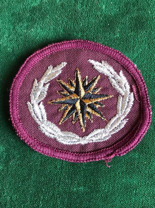 SPECIAL FORCES BRIGADE BERET BADGE-ISSUED 1997- 8TH ISSUE-SILVER LUREX WREATH,GOLD LUREX AND BLACK T