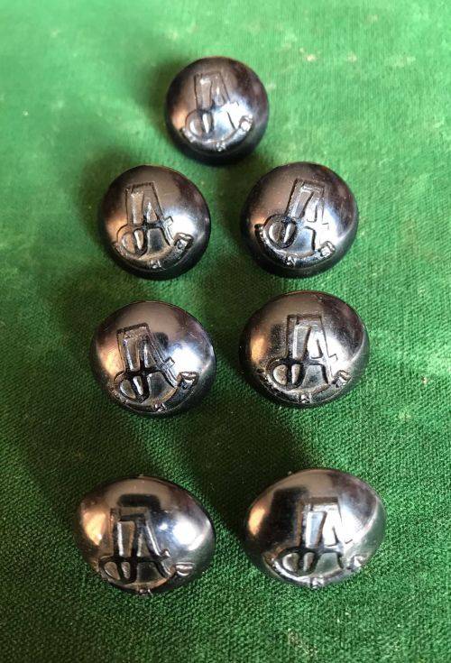 RHODESIA INTAF BUTTONS- 7 SOLD TOGETHER-DIAMETER 20 MM-REUTELER SALISBURY MAKERS MARK