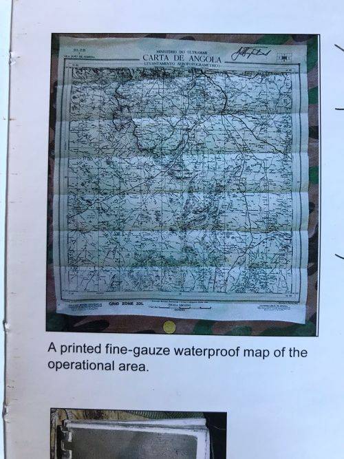A PRINTED FINE GAUZE WATERPROOF MAP OF THE OPERATIONAL AREA-USED BY RENIER HUGO DURING OPS COOLIDGE-