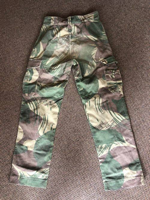RHODESIAN CAMO PANTS -SIZE 30 WITH PIPE LENGTH OF 75 CM-USED BUT GOOD CONDITION