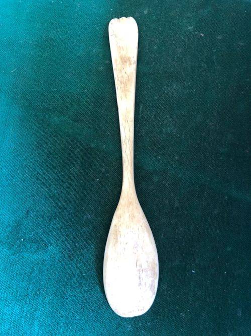 POW BOER WAR, BONE CARVED SPOON-MEASURES 125MM