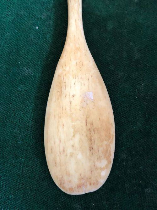 POW BOER WAR, BONE CARVED SPOON-MEASURES 125MM