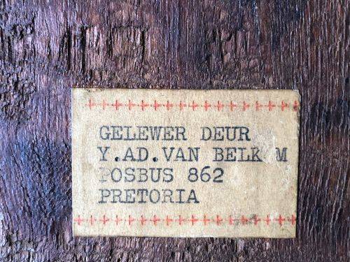 BOER WAR-HEAVY COPPER PLAQUE OF PRESIDENT KRUGER-WITH WRITINGS ON THE BACK-ORIGINAL PERIOD ITEM-MEAS