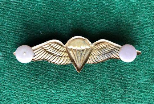 SA PARA NIGHT JUMPERS FULL SIZE WING GILT + ENAMEL- 2 PINS-NEVER USED