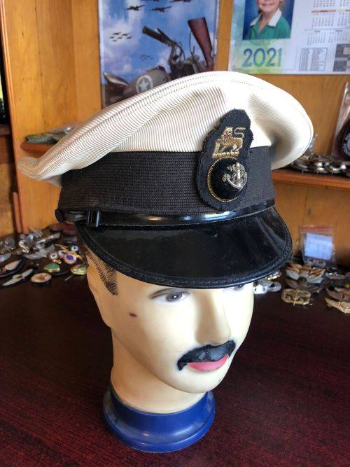 SA NAVY PEAKED CAP FOR OTHER RANKS- INSIDE RING MEASURES 55 CM