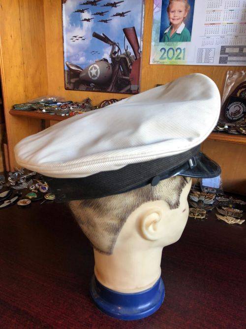 SA NAVY PEAKED CAP FOR OTHER RANKS- INSIDE RING MEASURES 55 CM