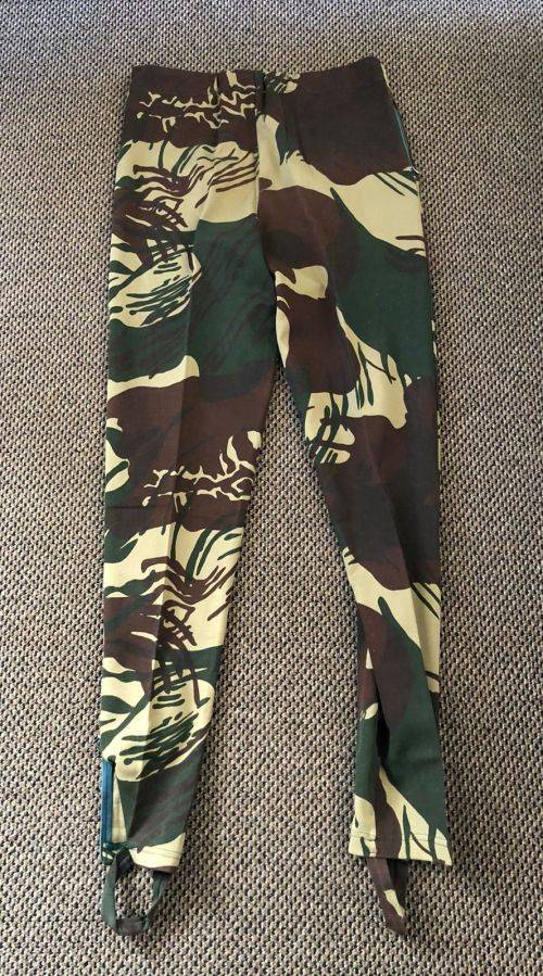 RHODESIAN CAMO TRACK SUIT TROUSERS-SIZE LARGE-PIPE LENGTH OF 85 CM-CONDITION VERY GOOD WITHOUT ANY D
