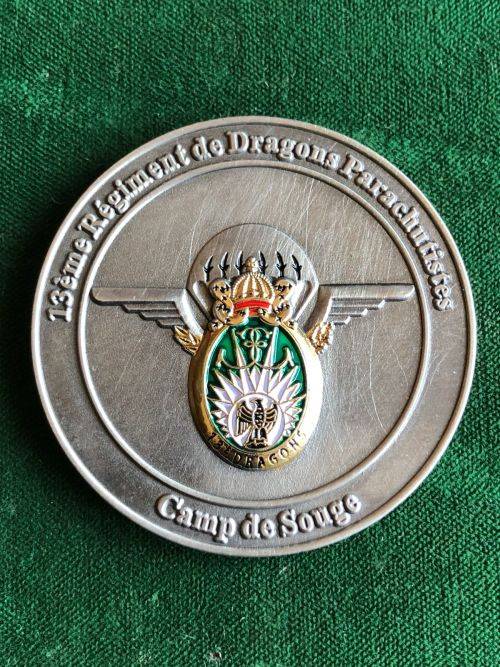 13TH PARACHUTE REGT. CHALLENGE COIN-A SPECIAL RECCE REGT.-ONE OF 3 REGIMENTS IN THE FRENCH ARMY SPEC
