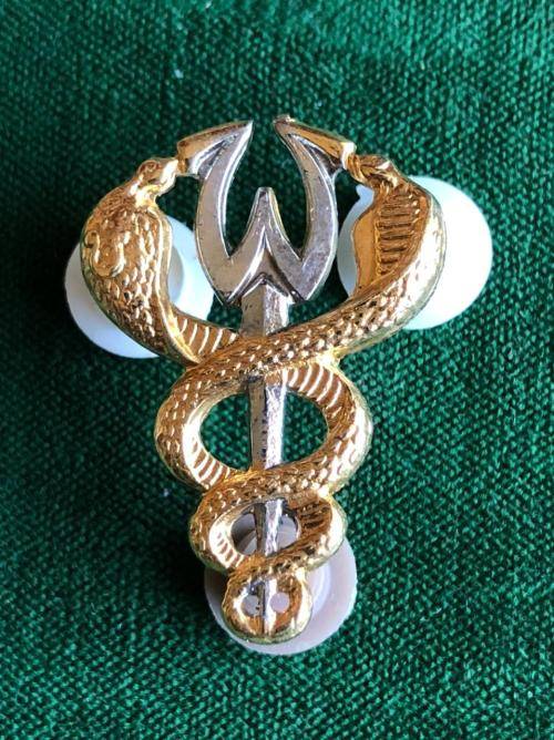 SA MEDICAL SERVICES,BI METAL WELFARE OFFICERS BREAST BADGE-APPROVED IN 1975- 3 PINS