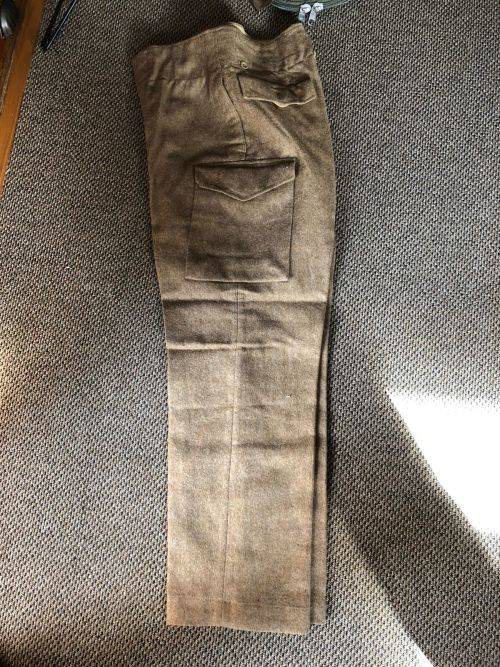 SA ARMY VINTAGE WOOL TROUSERS-SIZE 32 -PIPE LENGTH 78 CM- 1950`S-60`S