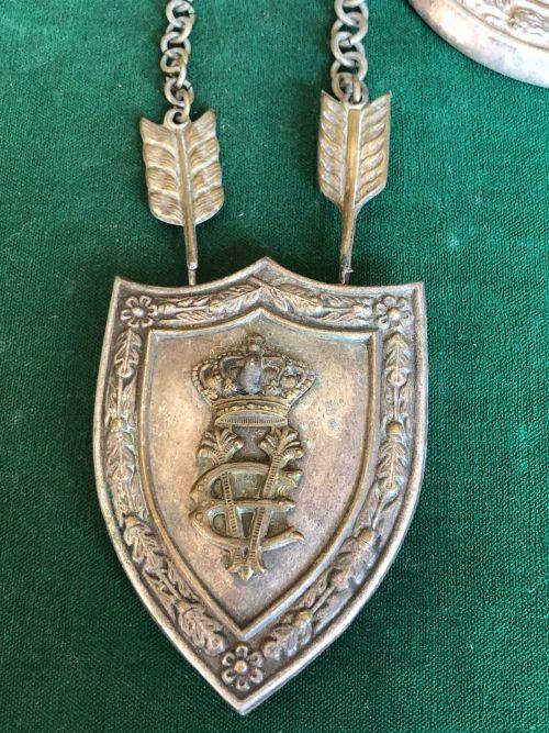 ITALIAN WW2 ARMY OFFICERS BROCADE SASH WITH METAL EAGLE & AMP