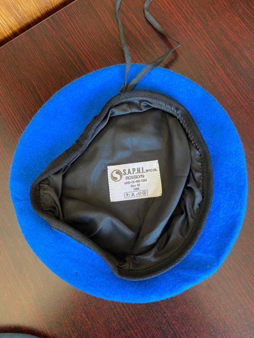 ORDNANCE SERVICE LIGHT BLUE BERET -SIZE 61- VERY GOOD CONDITION