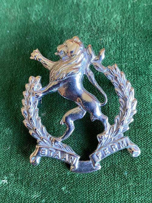 REGT. HIGHVELD CHROME CAP BADGE-WORN FROM 1976- 2 LUGS