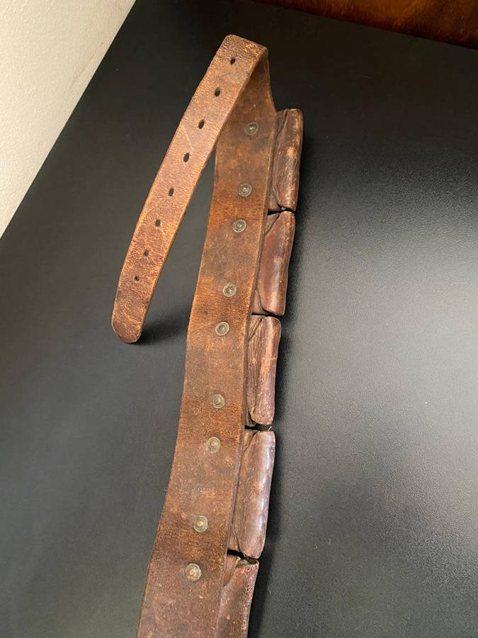 BOER WAR 8 POUCH MAUSER BANDOLIER-OVERALL LENGTH 112CM-STILL GOOD CONDITION-CONSIDERING AGE