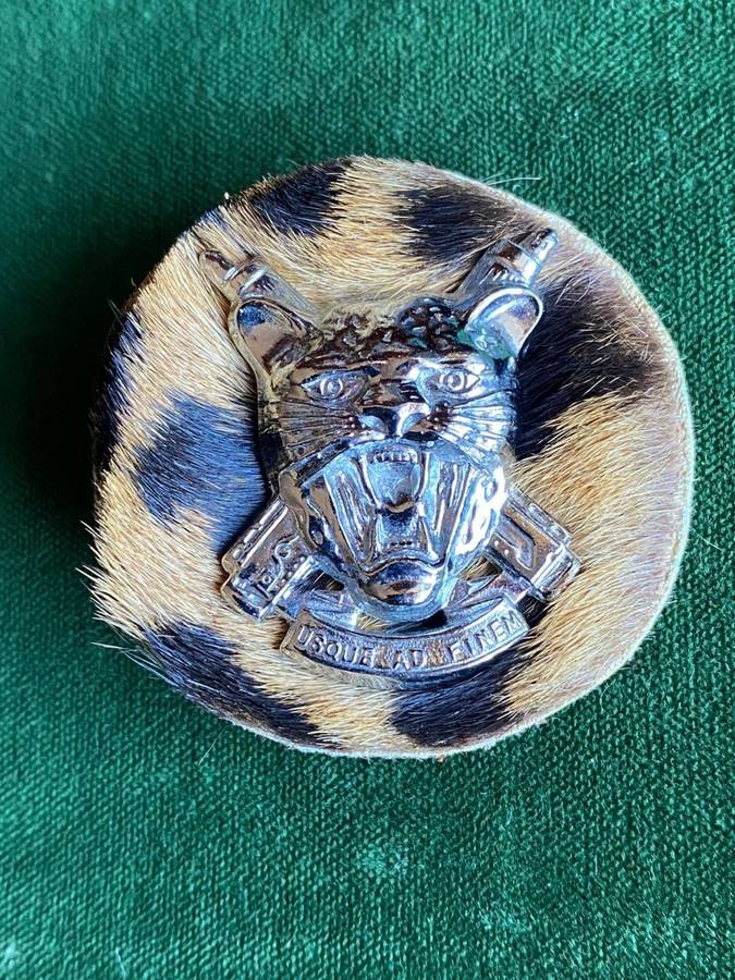 REGIMENT ERONGO 2ND TYPE CAP BADGE-WORN POST 1973-SCARCE WITH BACKING