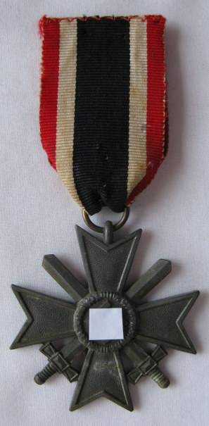 GERMAN - WAR MERIT CROSS 2ND CLASS - ORIGINAL BRONZE METAL MEDAL WORN ON THE LEFT BREAST.
