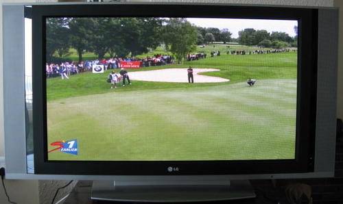 LG 42 inch PLASMA TELEVISION WITH STAND AND REMOTE.