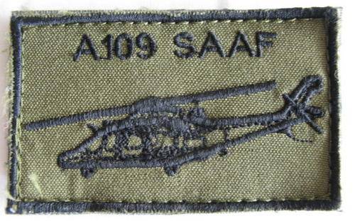 SAAF AUGUSTA A109 NIGHT VISION BADGE - ORIGINAL WITH VELCRO BACKING.