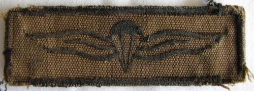 PARACHUTE WINGS FIELD DRESS - EMBROIDERED 1980'S - EARLY 90'S