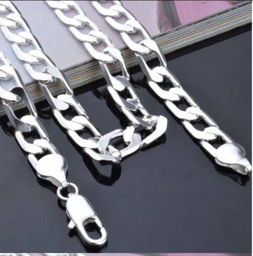 Hot & Trendy Men's 925 Sterling Silver Link Chain Necklace