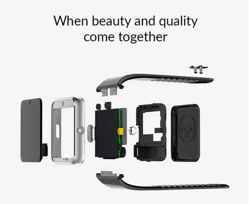 Smart Watch Phone -  SIM CARD, Bluetooth, Camera, Sleep Monitor, SD Card, MP3 etc. - White