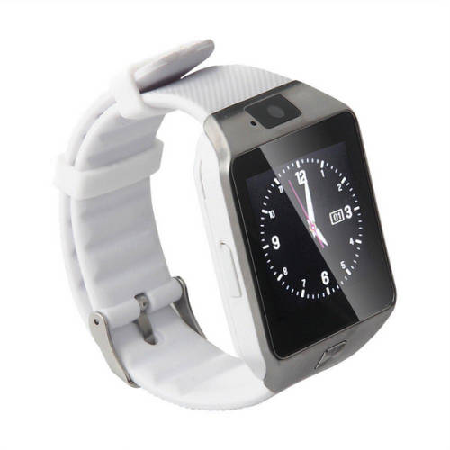 Smart Watch Phone -  SIM CARD, Bluetooth, Camera, Sleep Monitor, SD Card, MP3 etc. - White