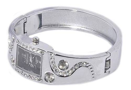 Beautiful Ladies WAVE Rhinestone & Crystal Bracelet Wrist Watches in SILVER