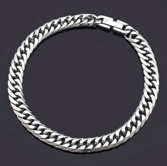 Elegant Men's 6mm Stainless Steel Link Chain Bracelet in Complimentary Gift Box