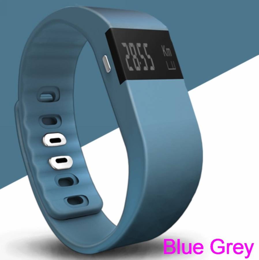 Bluetooth Smartwatch & Fitness Bracelet with Pedometer for Samsung & Android Phones Grey Blue