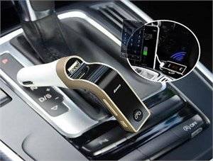 LED Bluetooth Car Kit, Charger FM Transmitter With MP 3, Handsfree Calls, Dual USB For Phone, Tablet
