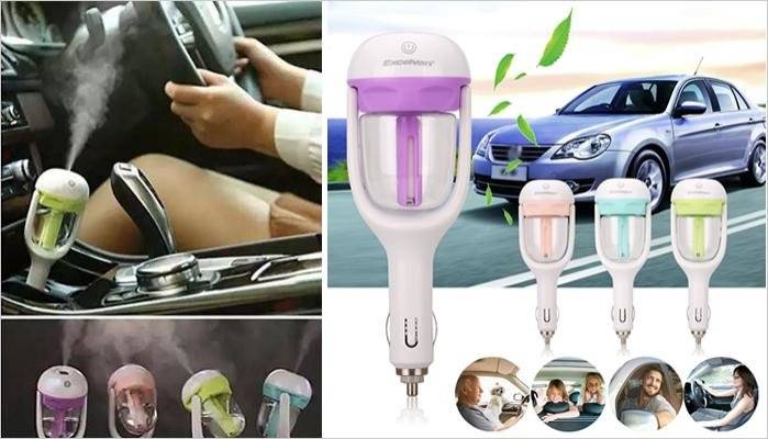 180 Degree, 12V Car Humidifier Aromatherapy With USB Charger