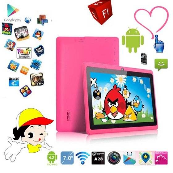 7" Dual Core, Android 4.2., 4 GB, Dual Cameras, Wi-Fi, Bluetooth etc. - Pink