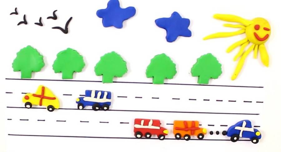 Play Dough Traffic City Set With Accessories - Play While Learning the Responsibility of Road Safe