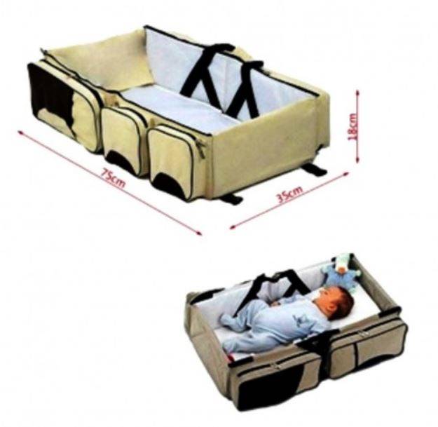 2 in 1 Baby Travel Bed and Bag - Soft, Comfortable, Easy, Simple from Bag to Bed & Changing Station