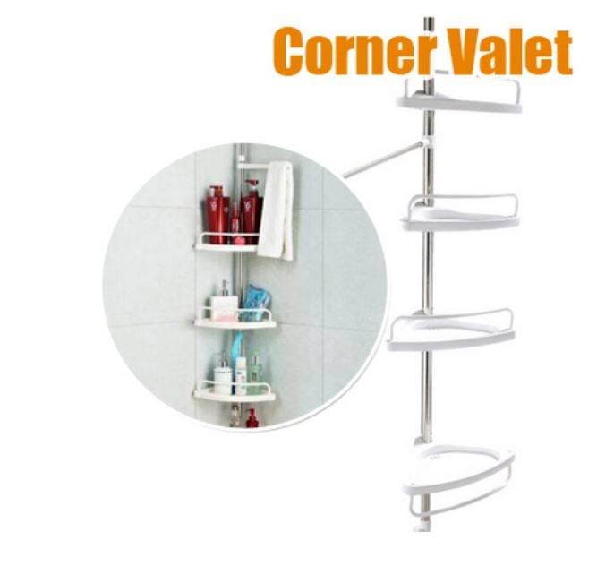 Self-Adhesive Corner Shelf - Adjustable Height, No Screws, No Nails - Sit it up Anywhere!