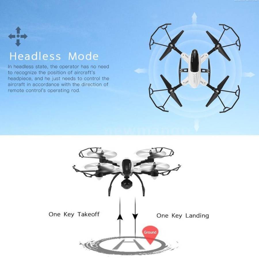 RC Foldable Camera Drone, FPV, 6-Axis, 2.4G, 4CH, Wi-Fi, USB, LED Lights, Real Aerial