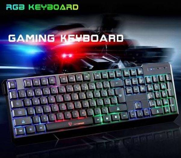 LED Gaming Keyboard 104 Key Back light Design, Wired with USB Interface
