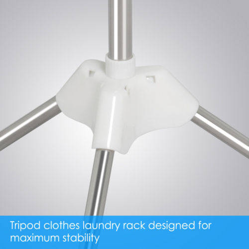 Portable 3-tier Collapsible Laundry Dryer - 360 Degree Swivel with Tripod Stand