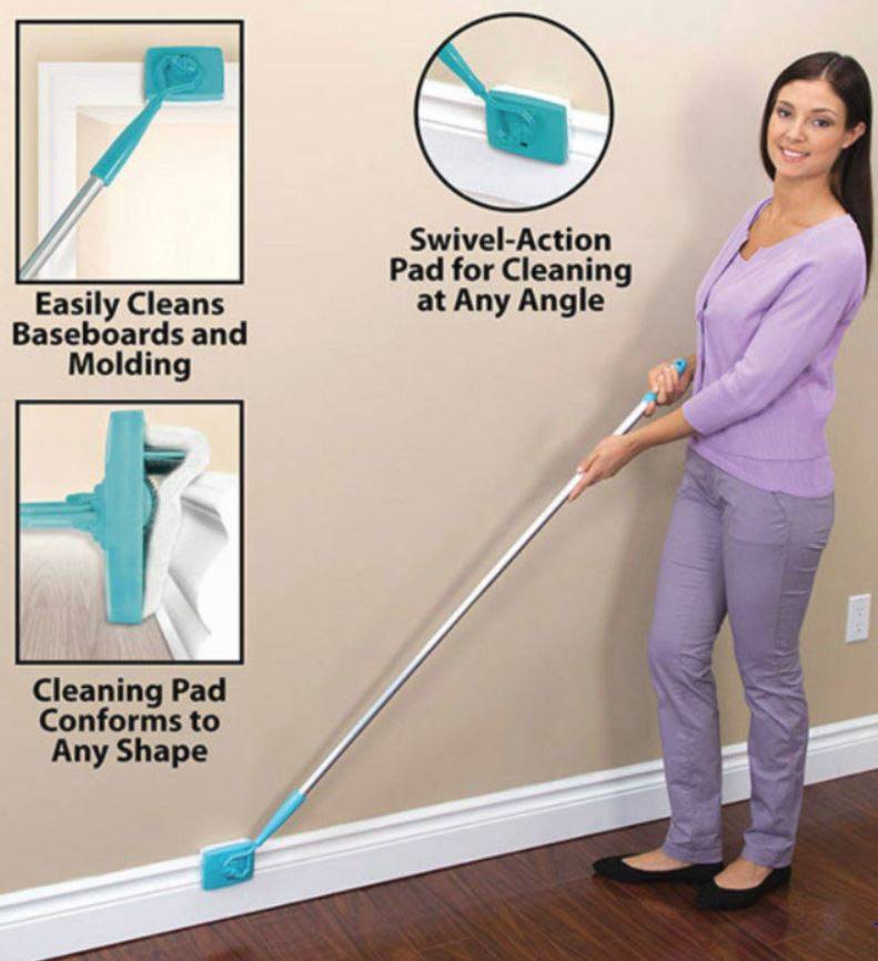 Baseboard Buddy Simply Glide and Dust - Extendable Microfiber Cleaner
