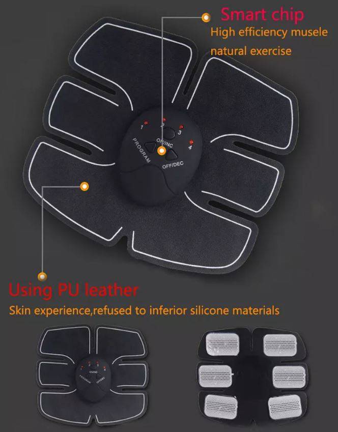Home Gym - Wireless Electronic EMS 6 Pack Abs Muscle Simulator Kit with 5 modes