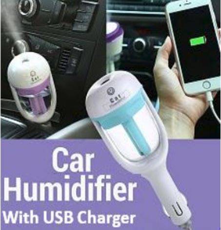 12V USB Car Charger, with Humidifier Aromatherapy, Rotates 180°
