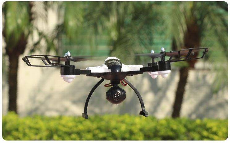2.4GHz 4CH 6-Axis WIFI Real-Transmission Foldable Camera Drone with LED Lights for Night Flying