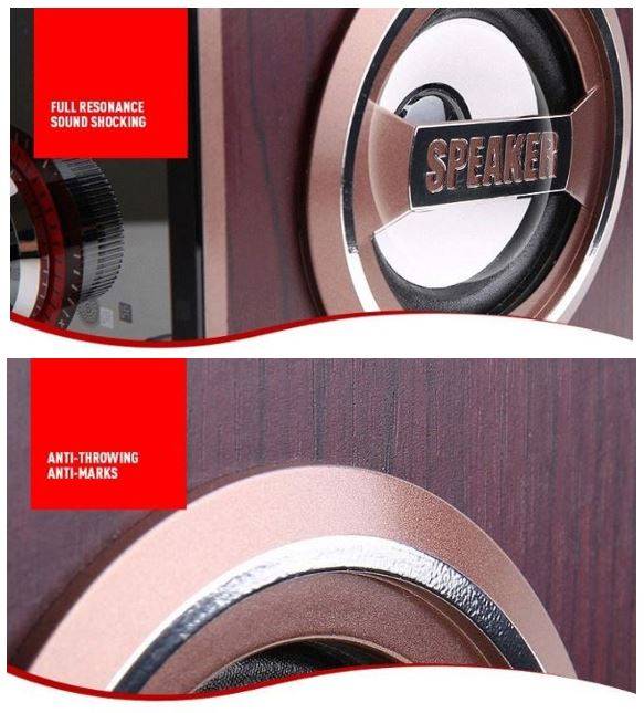 Bluetooth Multimedia Sub-woofer Speaker With USB / SD / AUX / FM Radio - LED Shining Glass Display