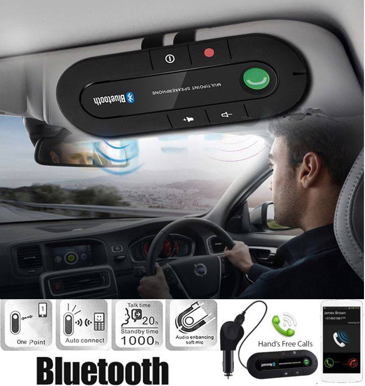 Sun Visor Bluetooth MP3 Music Player Speakerphone & Bluetooth Hands free Phone Car Kit