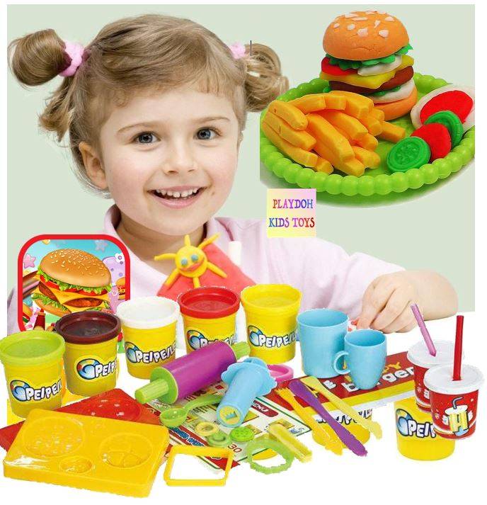 Hamburger Workshop Dough Set - Designed to Develop Creativity, Imagination & Hands-on Skills