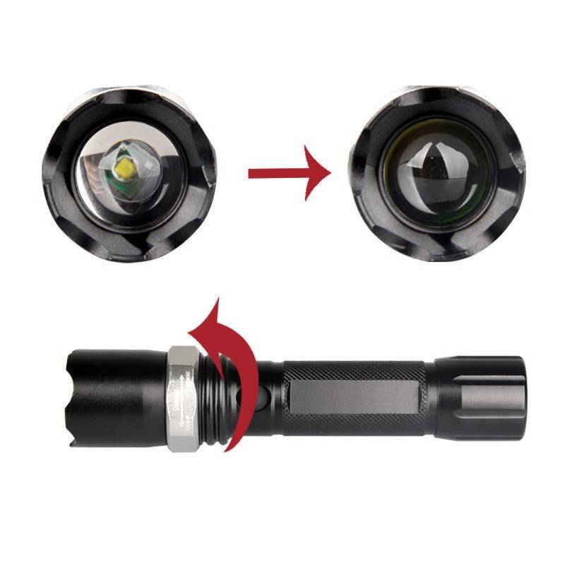 Tactical Swat Rechargeable LED Flashlight, Battery, Charger, Car Charger CHEAPEST COURIER FEES