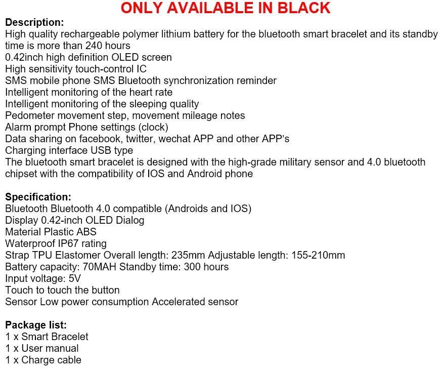 Bluetooth Health Smart Watch - Heart Rate Monitor, Pedometer, Blood Pressure, Track Mood & more...