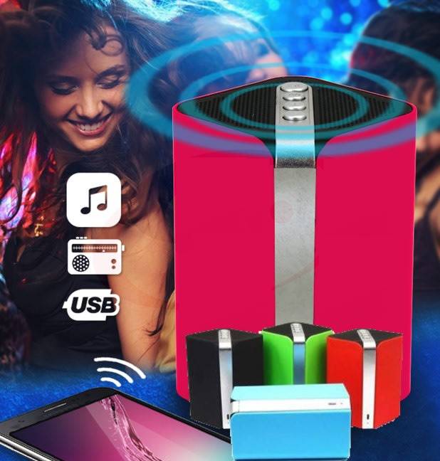 Portable Wireless Bluetooth Subwoofer Speaker with Hands-free Mic, Support FM Radio, SD Card & USB