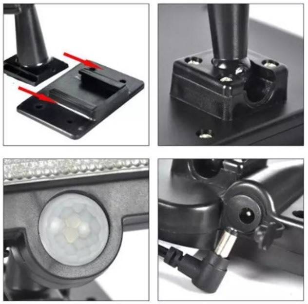 56 LED Multi functional Solar Energy PIR Motion Sensor Detection Flood Light Kit