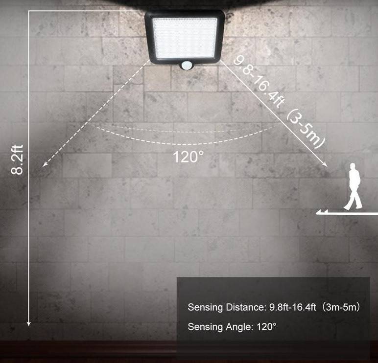 56 LED Multi functional Solar Energy PIR Motion Sensor Detection Flood Light Kit